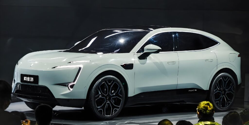 a white car with black trim