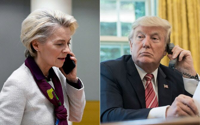 Ursula von der Leyen (left), President of the European Commission, and Donald Trump, President of the United States. (Photo: AFP)
