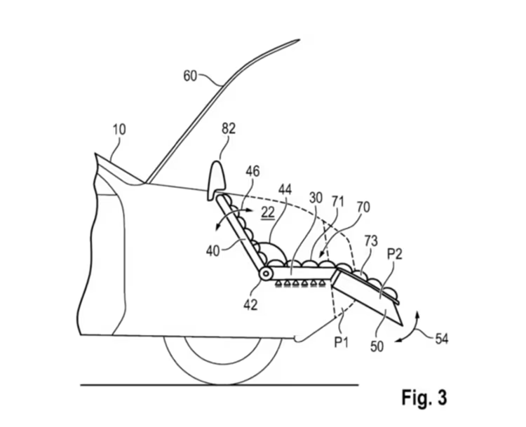 자동차 좌석 조정 기구 도면